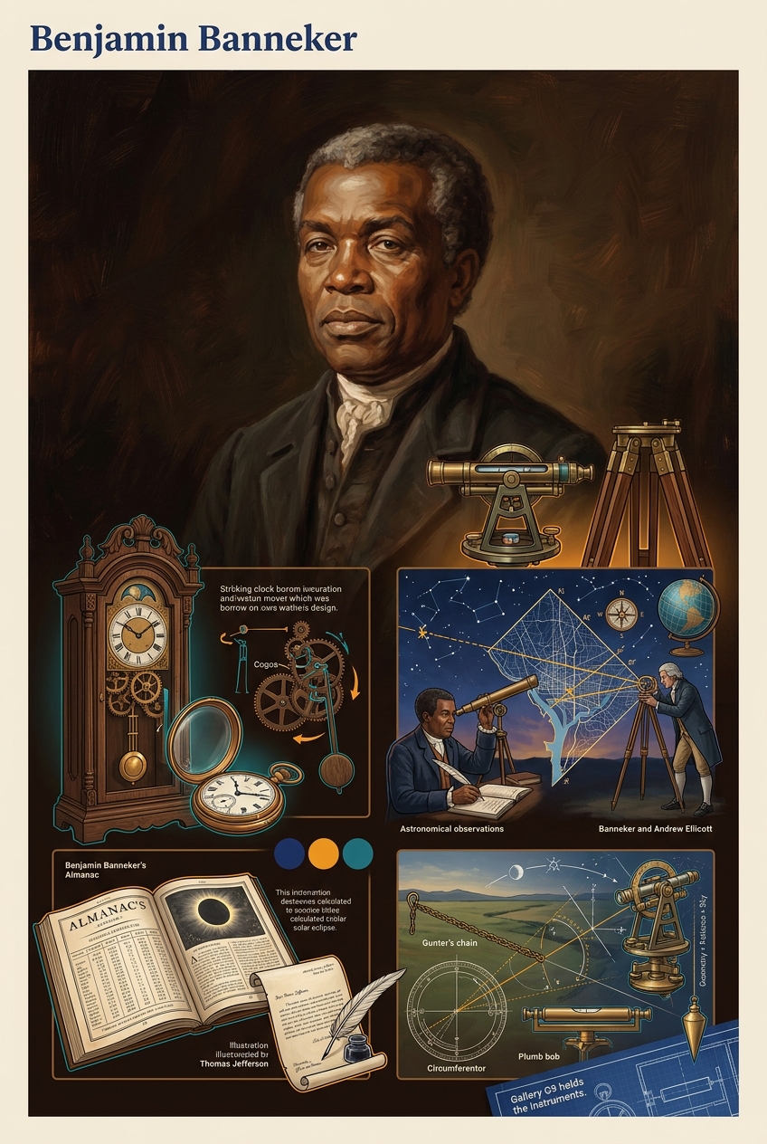 Benjamin Banneker, Surveyor — panel art