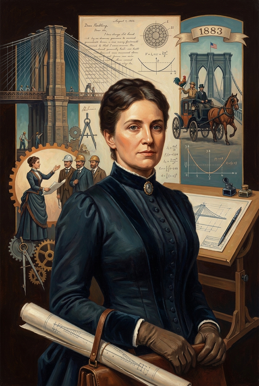 Emily Warren Roebling, Field Engineer — panel art