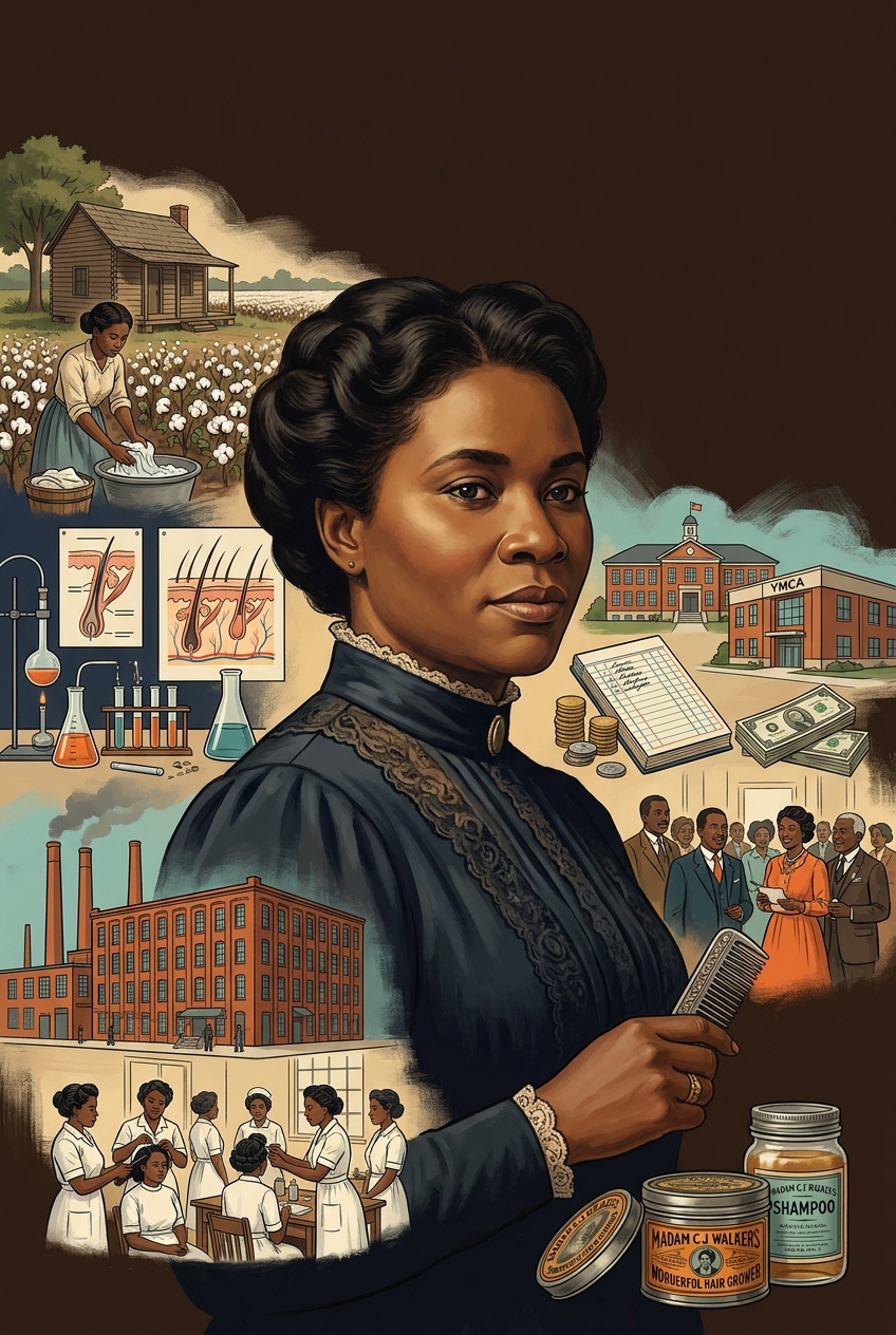 Madam C. J. Walker, Hair Culturist — panel art
