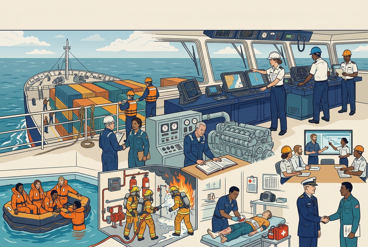 STCW: Trained to Go to Sea — panel art
