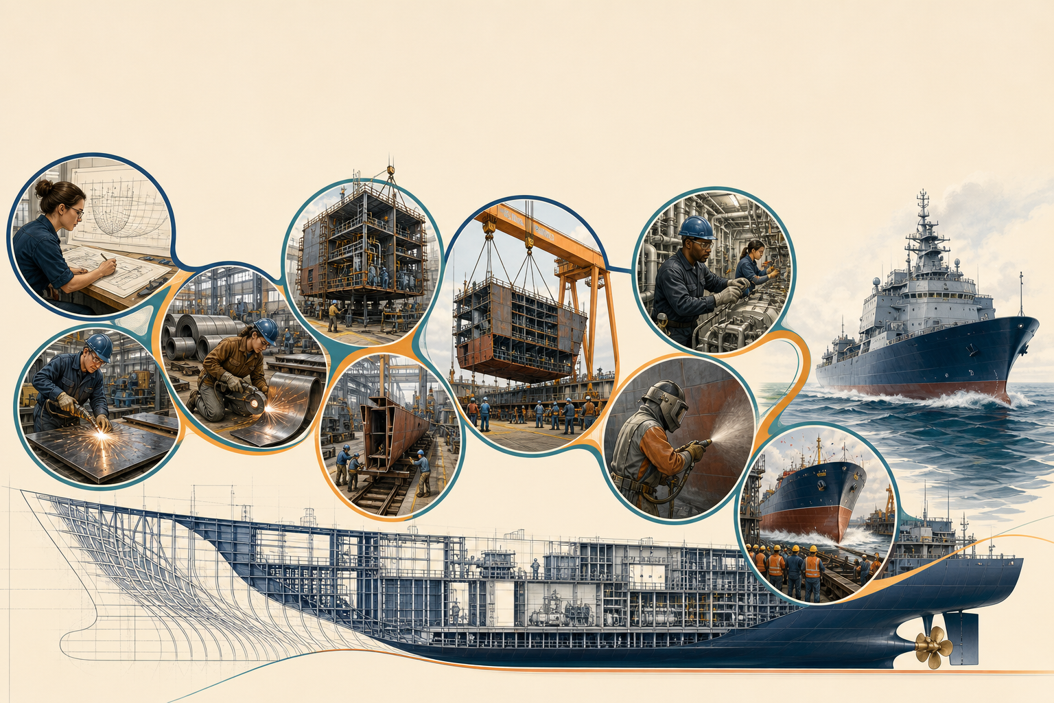 From Keel to Sea Trial — panel art