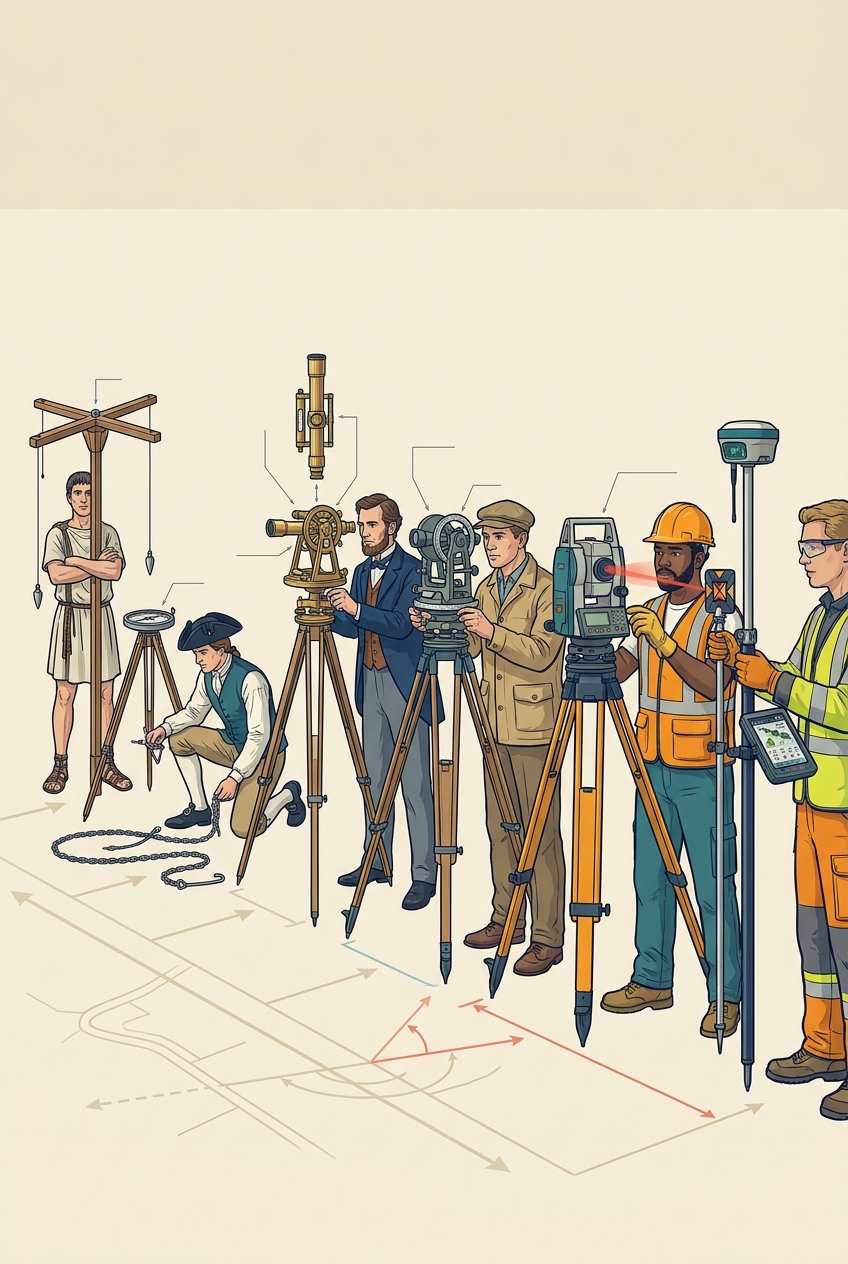 The Transit to Total Station — panel art