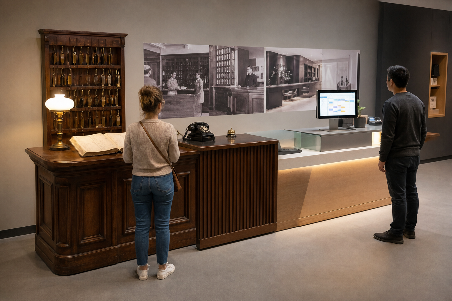 Front desk through the eras