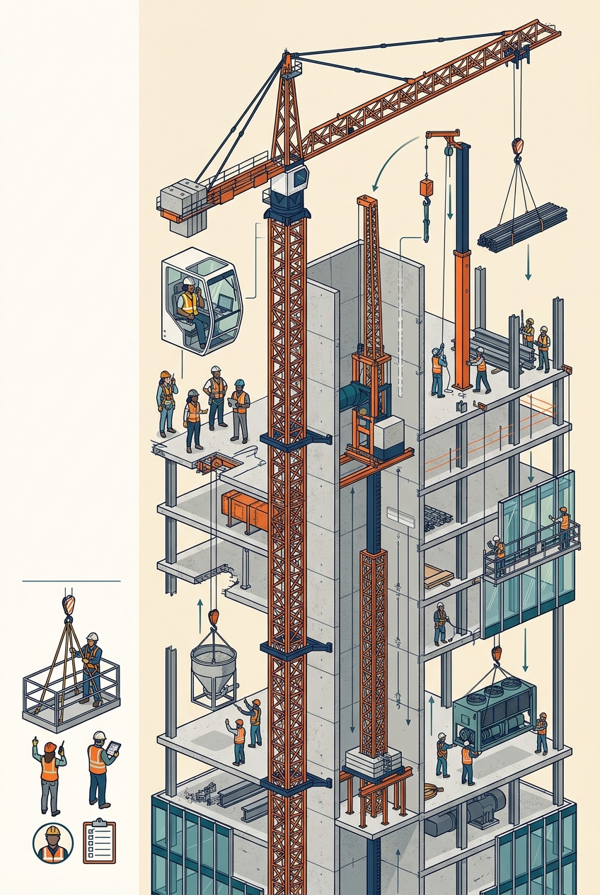 Tower Cranes — panel art