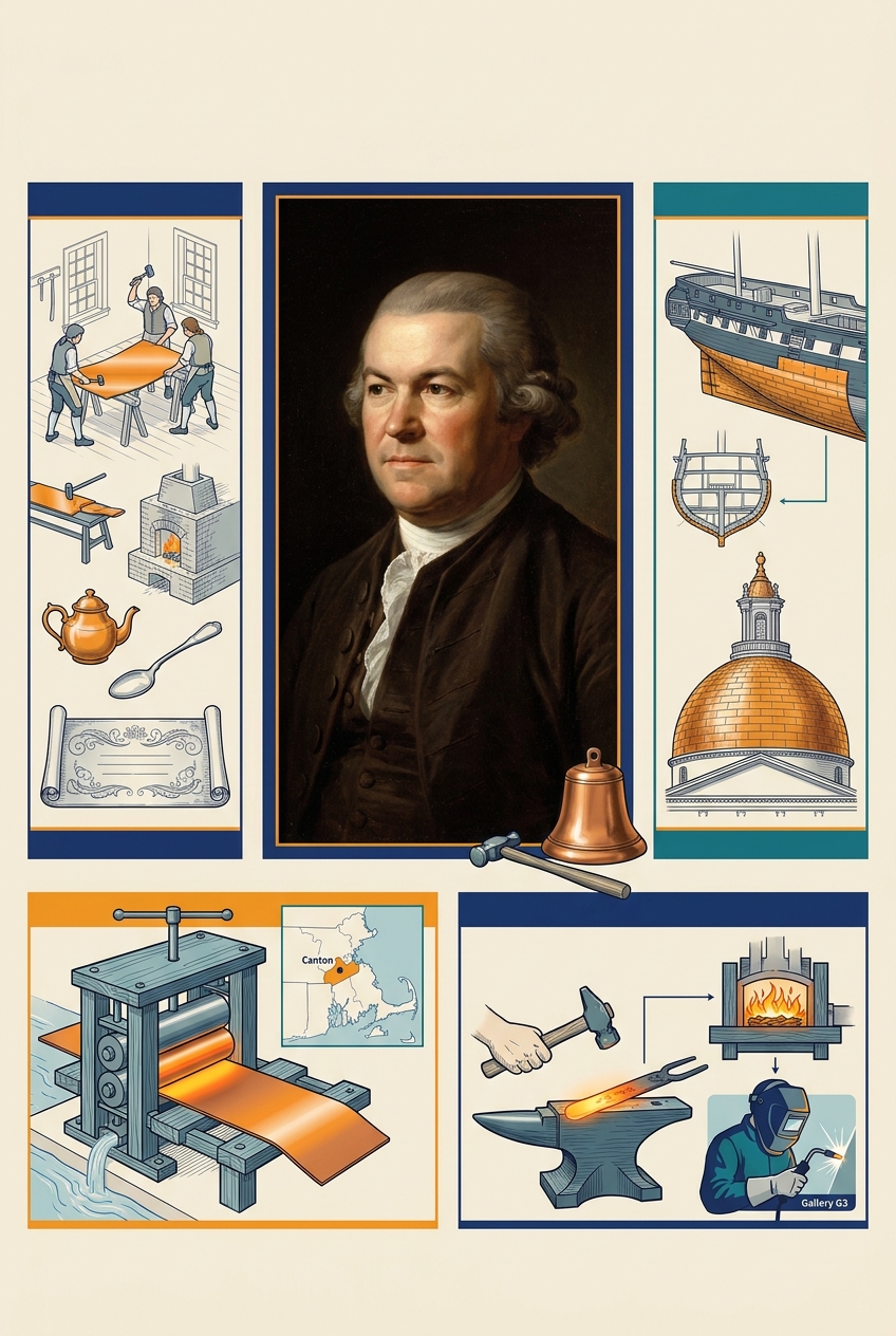 Paul Revere, Coppersmith — panel art
