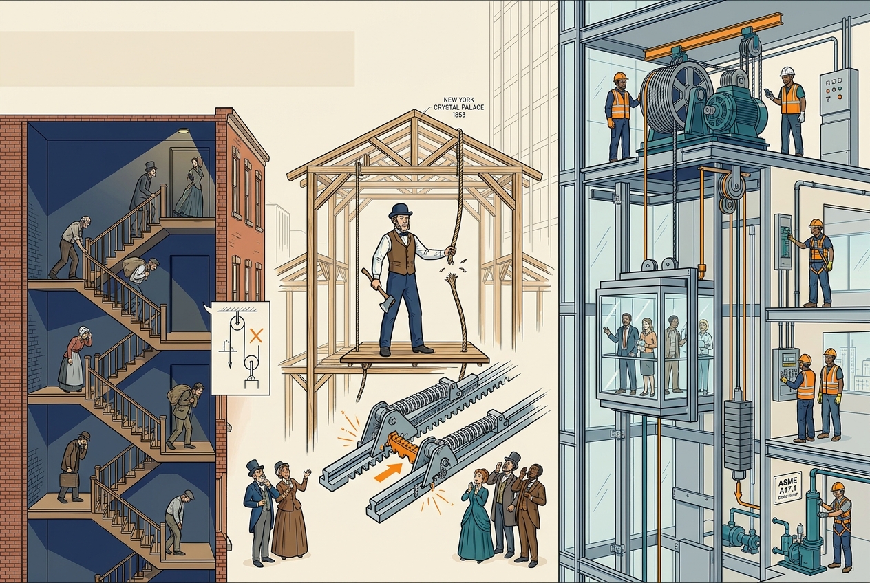 Elevator: the Vertical Railway — panel art