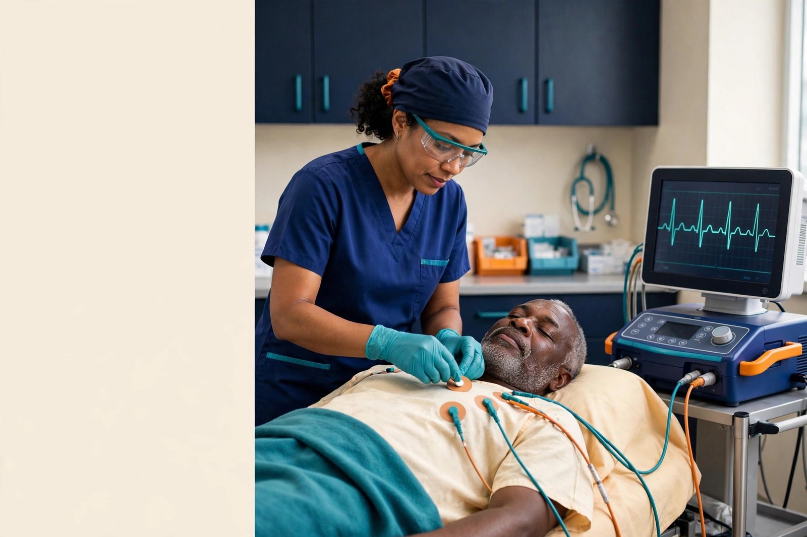 EKG Technician at work