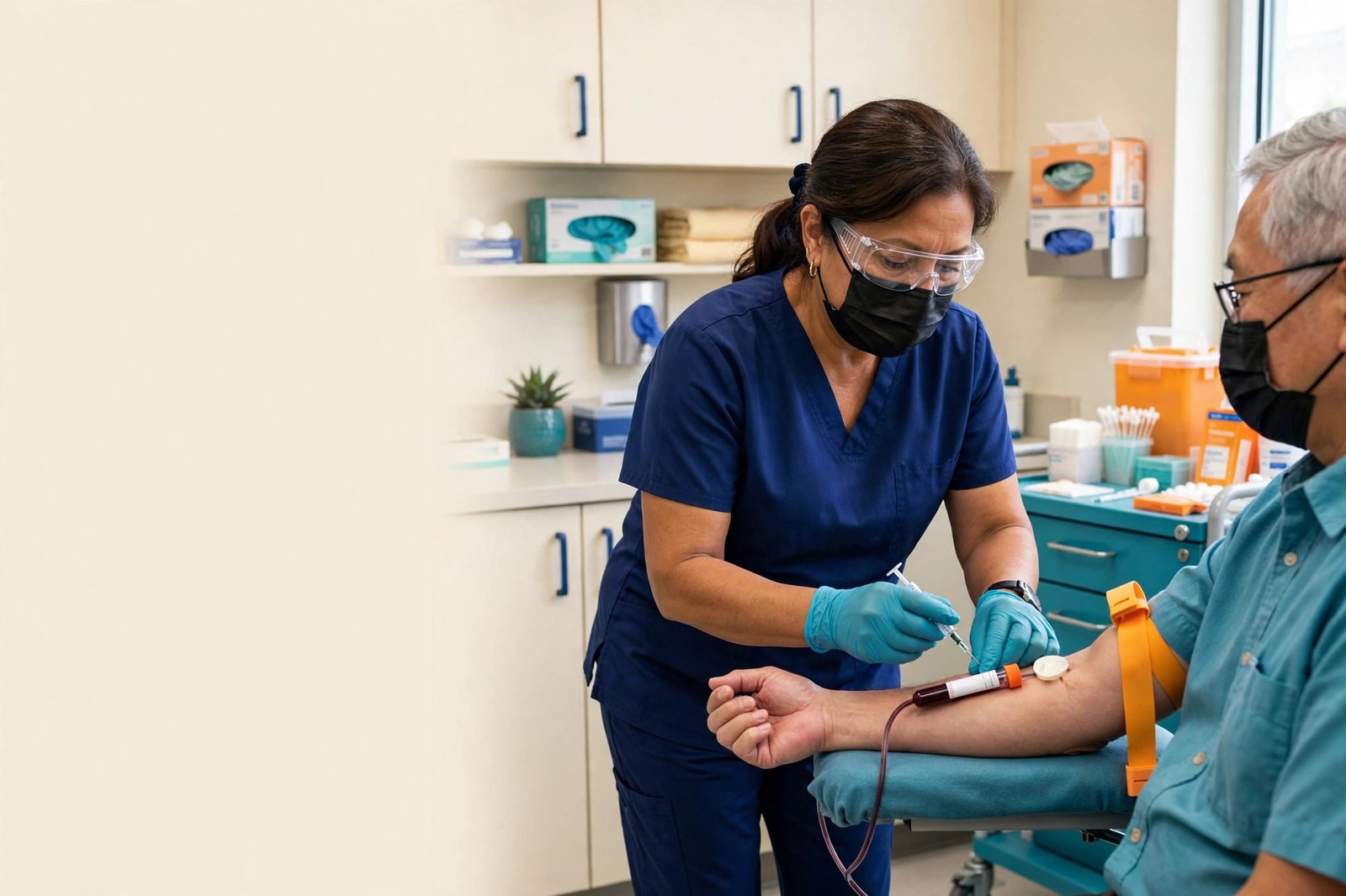 Phlebotomy Technician at work